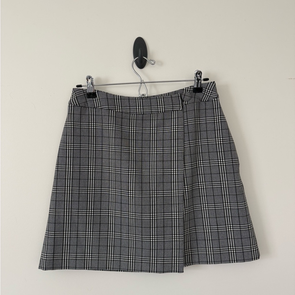 a new day Black and White Plaid A-Line Skirt